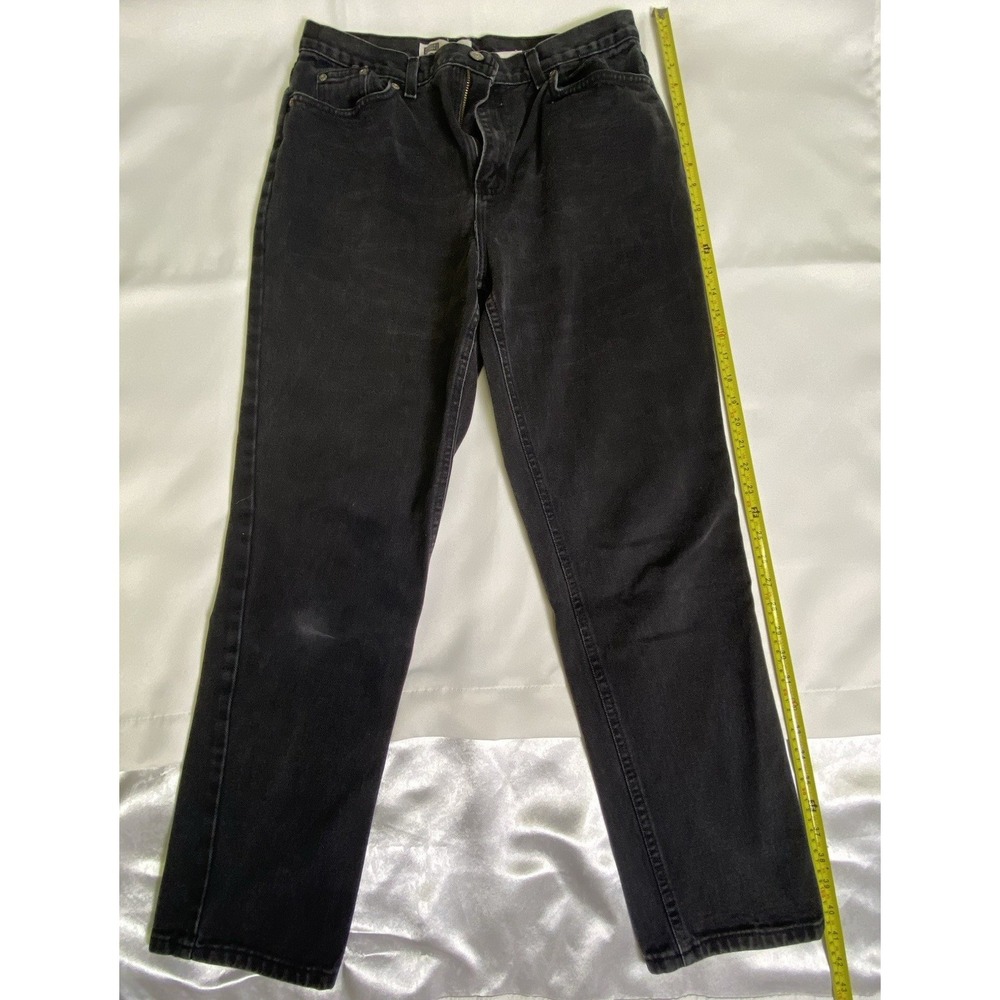 Faded Glory Women's Black Dark Wash Classic Fit Straight Jeans Size 16